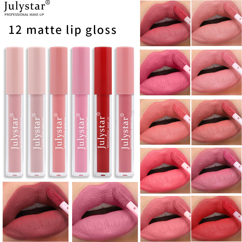 6 color matte lip gloss
