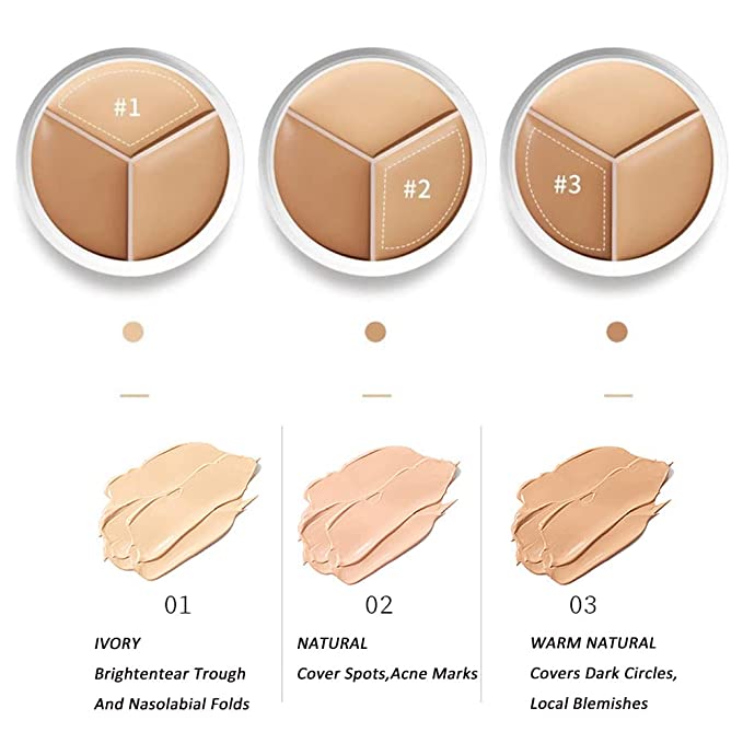 3-color Concealer Cream&air loose powder