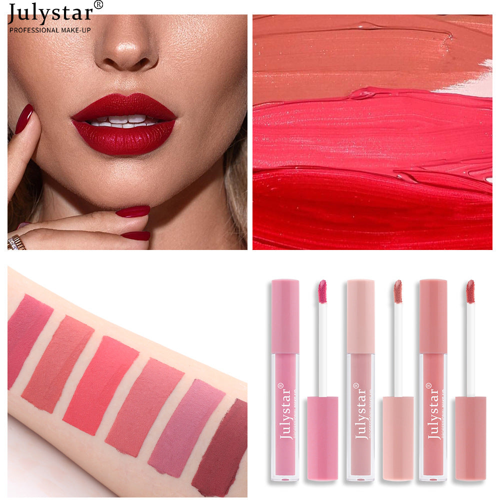 6 color matte lip gloss
