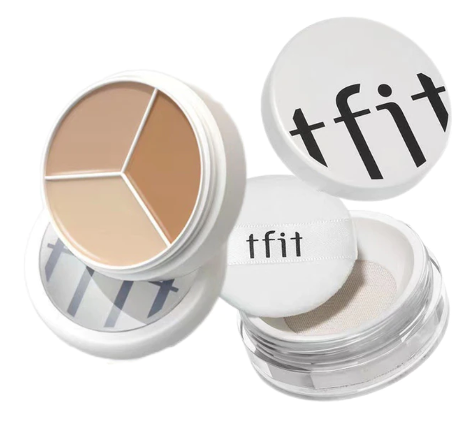 3-color Concealer Cream&air loose powder
