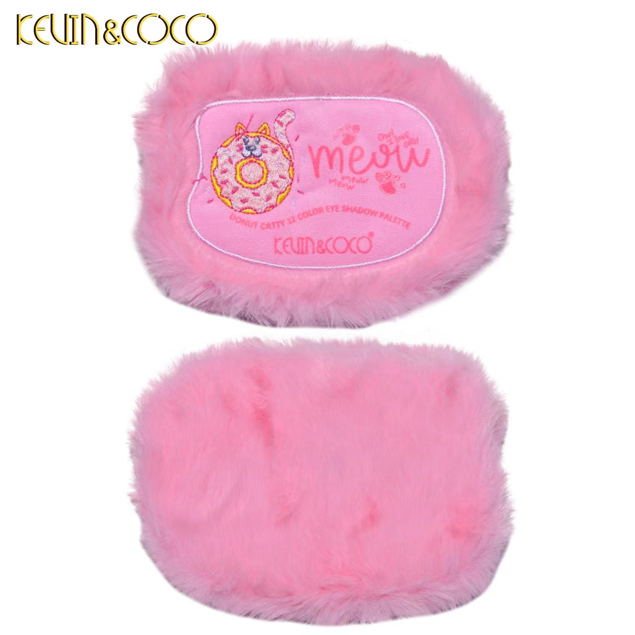 4 colors Furry Eyeshadow Palette with Mirror