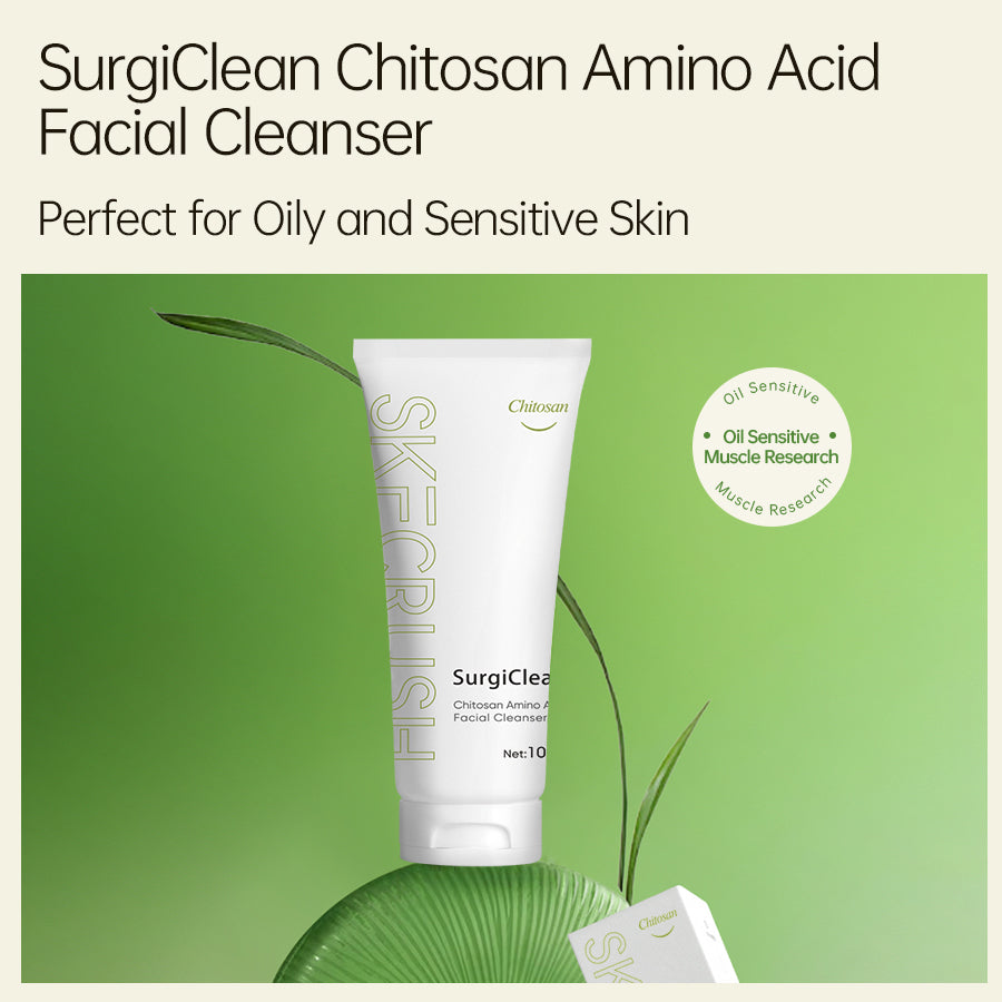 SurgiClean ChitosanAmino Acid Facial Cleanser Perfect for Oily and Sensitive SKin100g