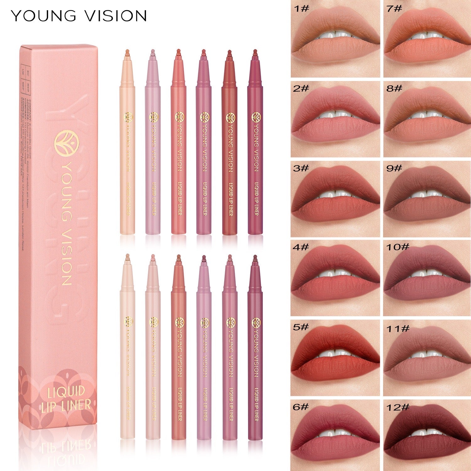 Matte Liquid Lip Liner-12colors
