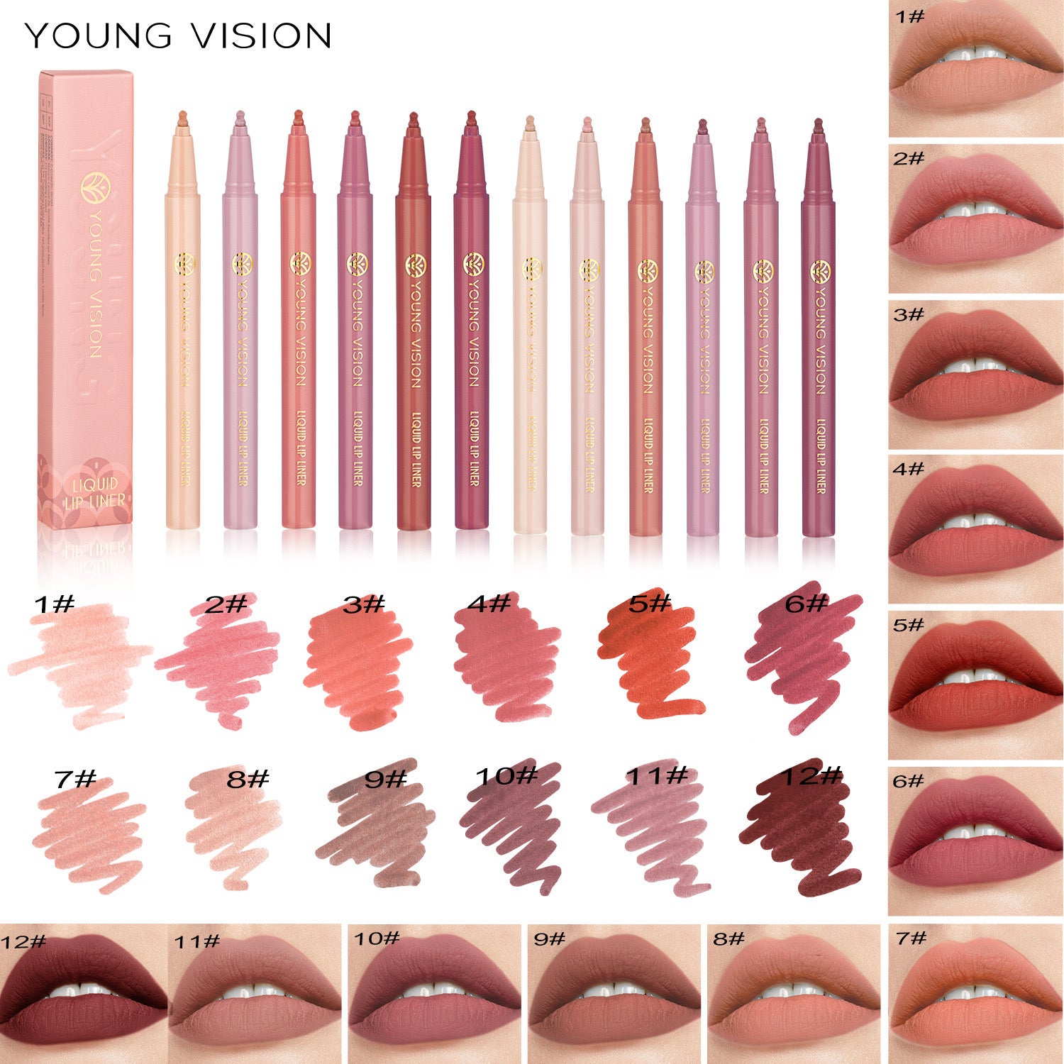 Matte Liquid Lip Liner-12colors